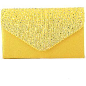 Women's yellow Envelope Clutch & Crossbody Bag for Wedding Party Ladies!!